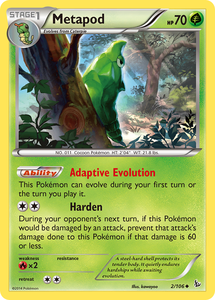 Metapod (2/106) [XY: Flashfire] | Anubis Games and Hobby