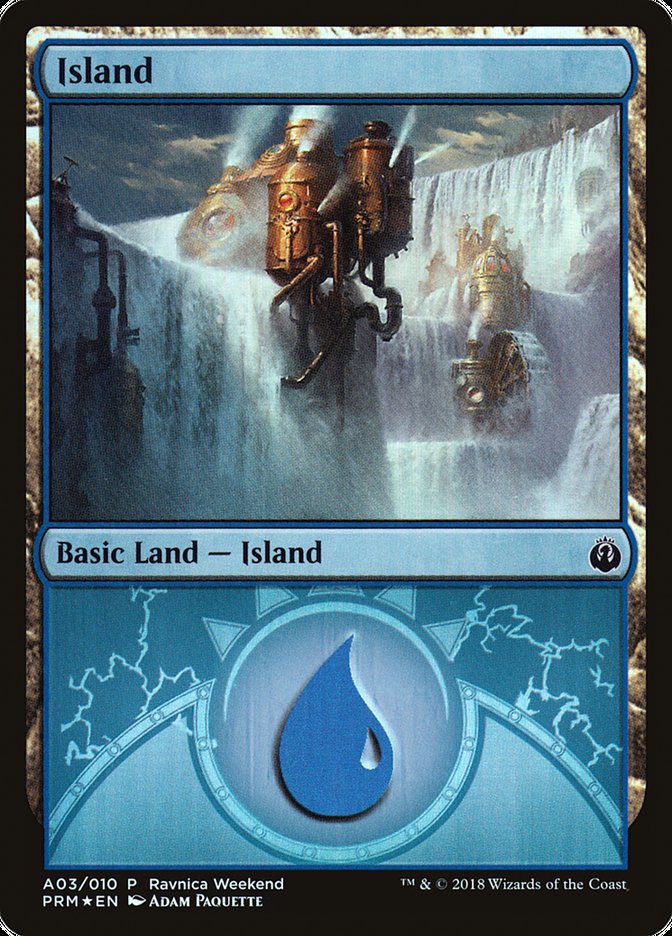 Island (A03) [Ravnica Allegiance Ravnica Weekend] | Anubis Games and Hobby