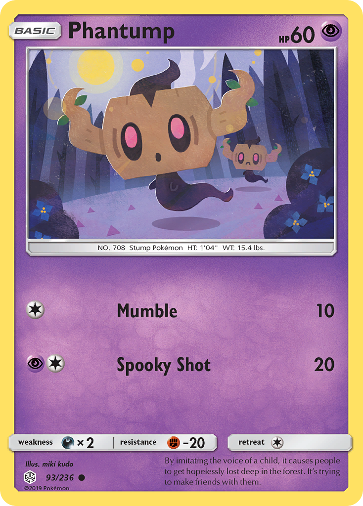 Phantump (93/236) [Sun & Moon: Cosmic Eclipse] | Anubis Games and Hobby