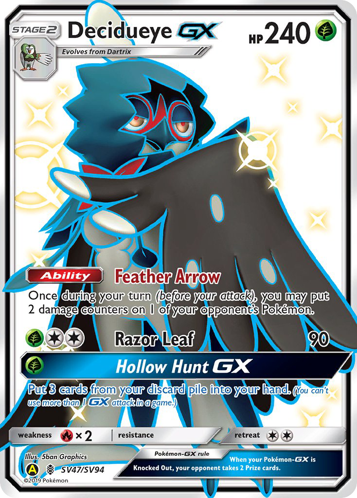 Decidueye GX (SV47/SV94) [Sun & Moon: Hidden Fates - Shiny Vault] | Anubis Games and Hobby