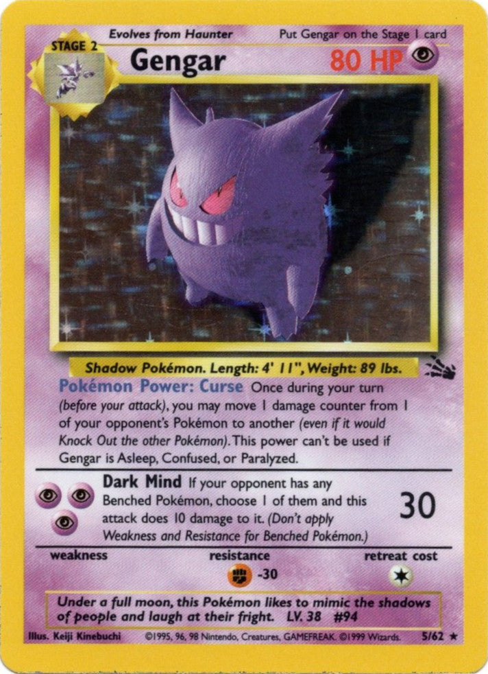 Gengar (5/62) [Fossil Unlimited] | Anubis Games and Hobby