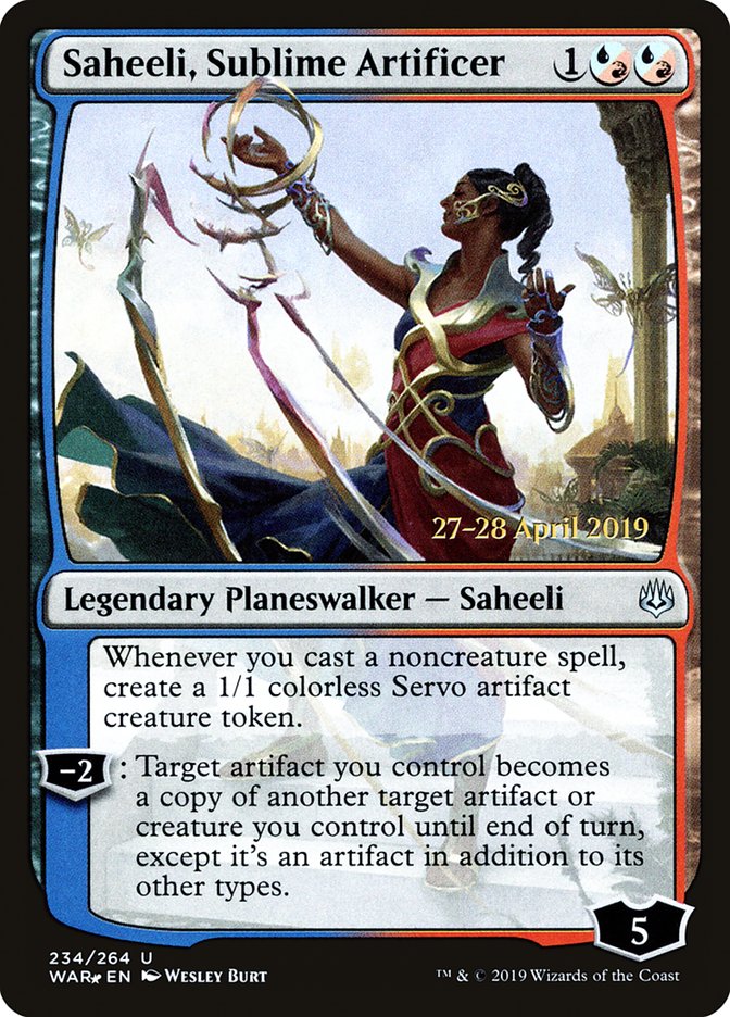 Saheeli, Sublime Artificer [War of the Spark Prerelease Promos] | Anubis Games and Hobby