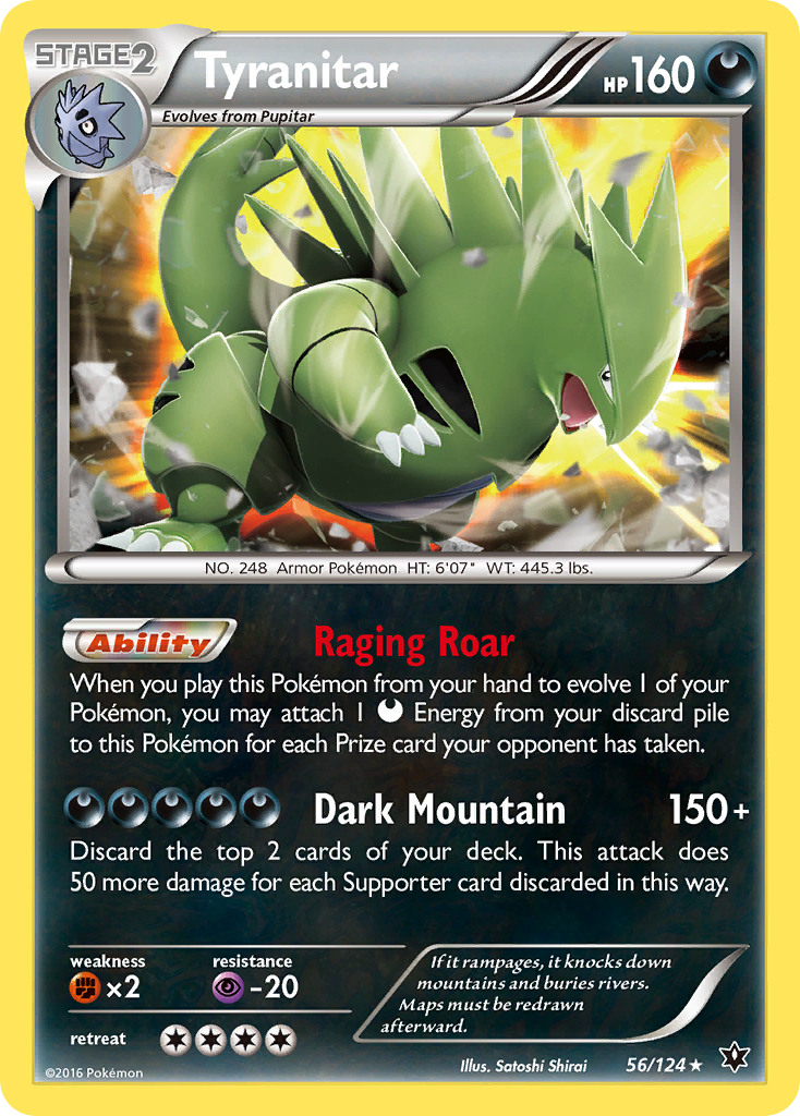 Tyranitar (56/124) [XY: Fates Collide] | Anubis Games and Hobby