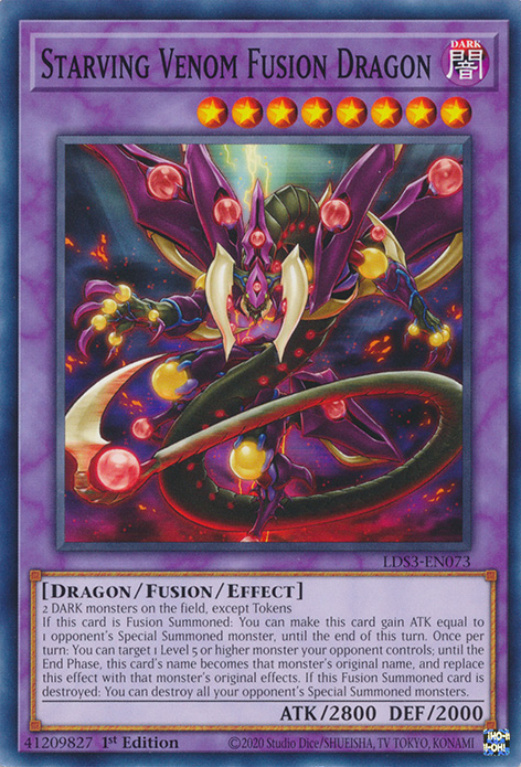 Starving Venom Fusion Dragon [LDS3-EN073] Common | Anubis Games and Hobby