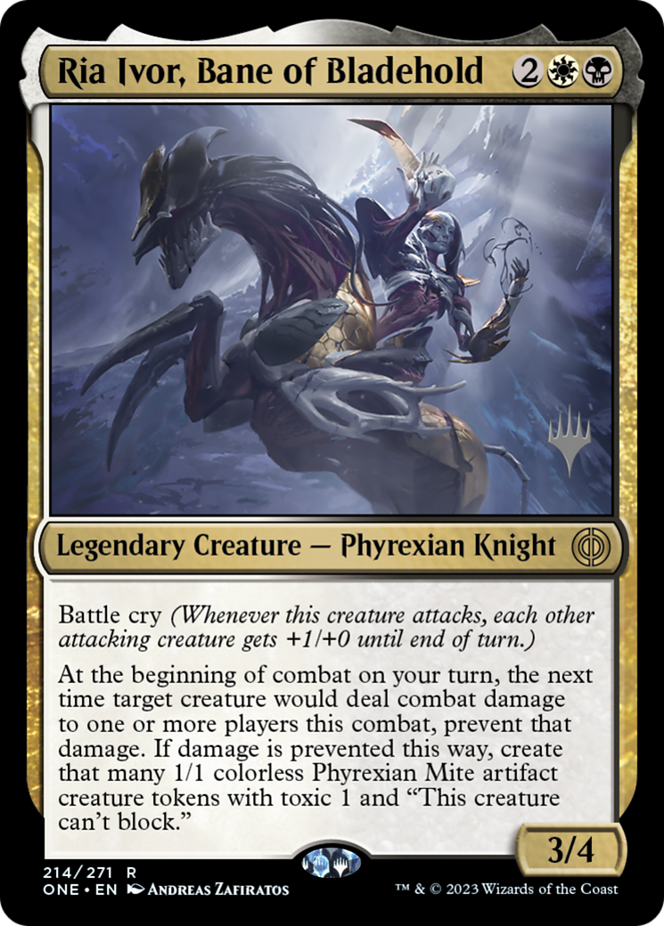 Ria Ivor, Bane of Bladehold (Promo Pack) [Phyrexia: All Will Be One Promos] | Anubis Games and Hobby
