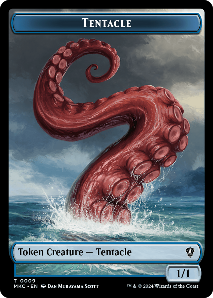 Tentacle // Koma's Coil Double-Sided Token [Murders at Karlov Manor Commander Tokens] | Anubis Games and Hobby