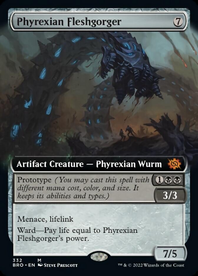 Phyrexian Fleshgorger (Extended Art) [The Brothers' War] | Anubis Games and Hobby