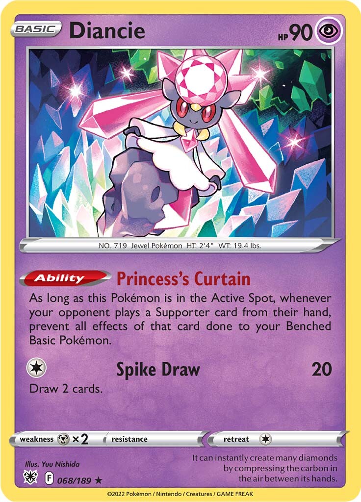 Diancie (068/189) [Sword & Shield: Astral Radiance] | Anubis Games and Hobby