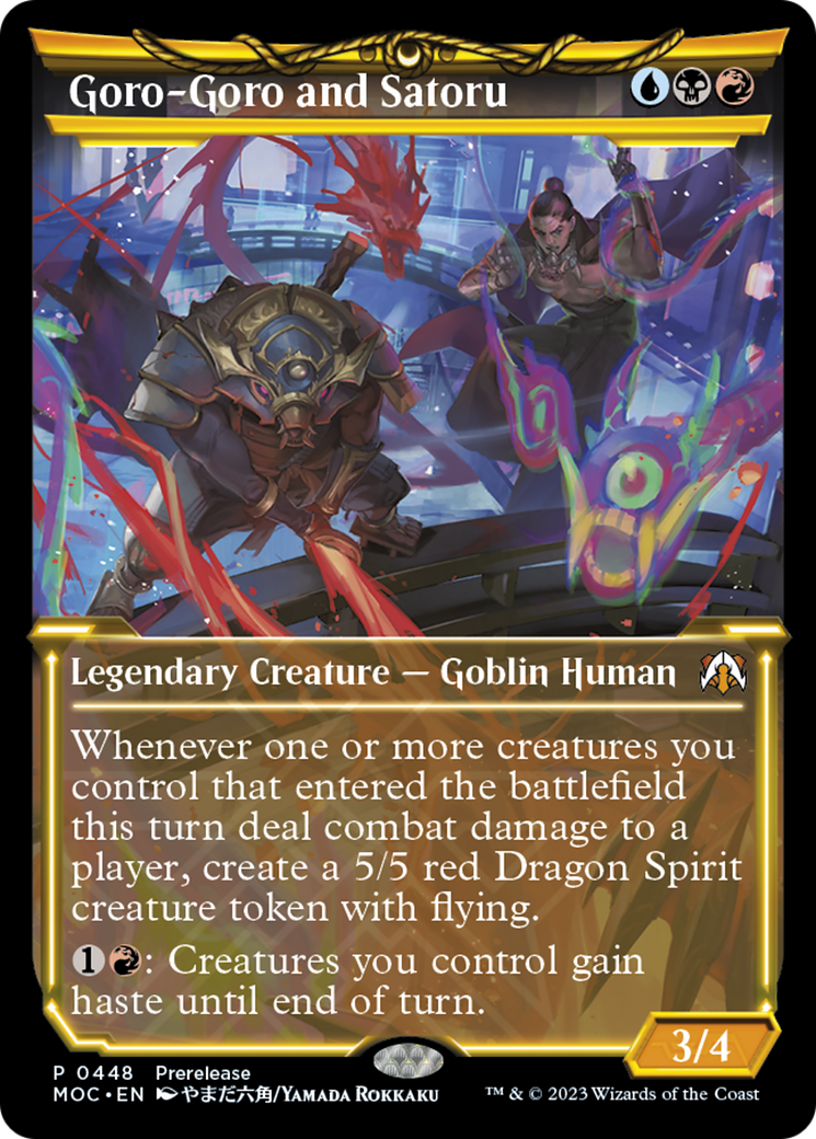 Goro-Goro and Satoru (Showcase Planar Booster Fun) [March of the Machine Commander Prerelease Promos] | Anubis Games and Hobby