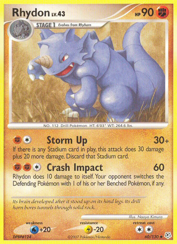 Rhydon (60/130) [Diamond & Pearl: Base Set] | Anubis Games and Hobby