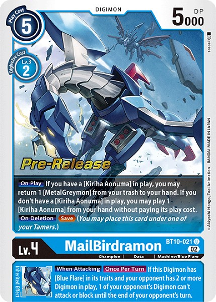 MailBirdramon [BT10-021] [Xros Encounter Pre-Release Cards] | Anubis Games and Hobby