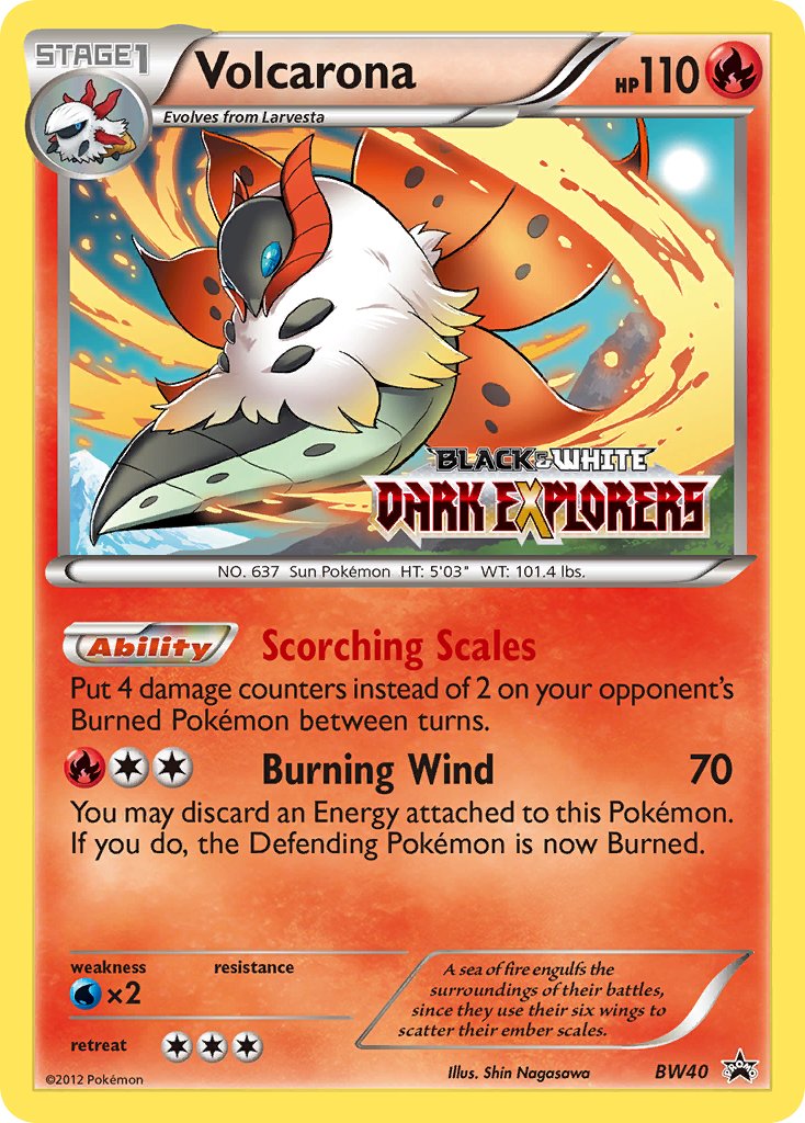 Volcarona (BW40) (Staff Prerelease Promo) [Black & White: Black Star Promos] | Anubis Games and Hobby