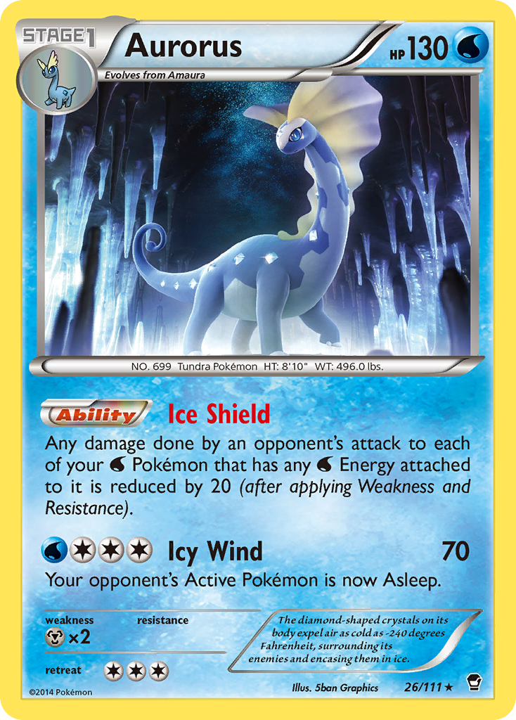 Aurorus (26/111) [XY: Furious Fists] | Anubis Games and Hobby