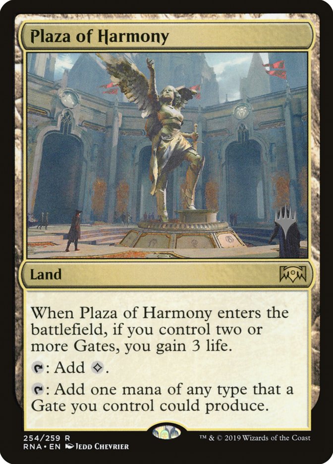 Plaza of Harmony (Promo Pack) [Ravnica Allegiance Promos] | Anubis Games and Hobby