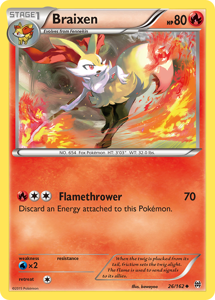 Braixen (26/162) [XY: BREAKthrough] | Anubis Games and Hobby