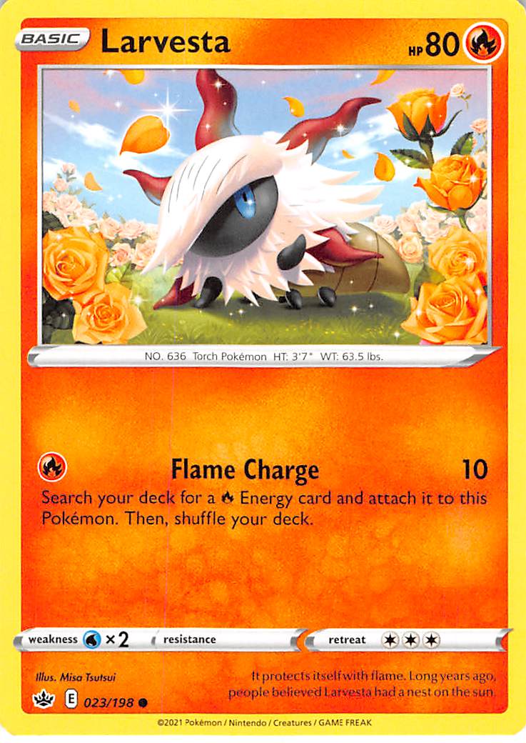 Larvesta (023/198) [Sword & Shield: Chilling Reign] | Anubis Games and Hobby