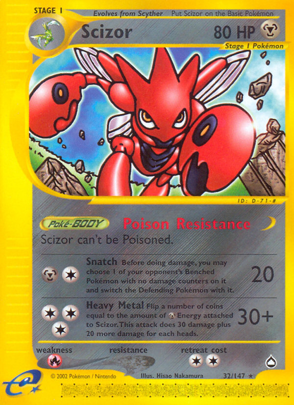 Scizor (32/147) [Aquapolis] | Anubis Games and Hobby