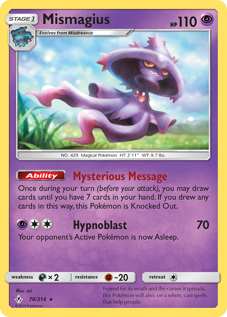 Mismagius (78/214) [Sun & Moon: Unbroken Bonds] | Anubis Games and Hobby