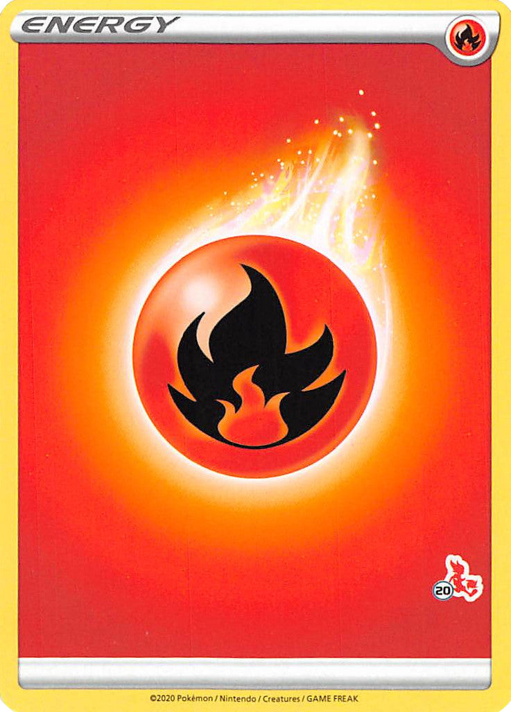 Fire Energy (Cinderace Stamp #20) [Battle Academy 2022] | Anubis Games and Hobby