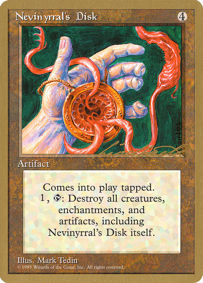 Nevinyrral's Disk (Leon Lindback) [Pro Tour Collector Set] | Anubis Games and Hobby