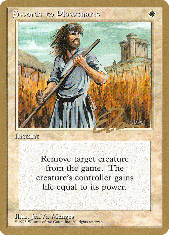 Swords to Plowshares (Eric Tam) [Pro Tour Collector Set] | Anubis Games and Hobby