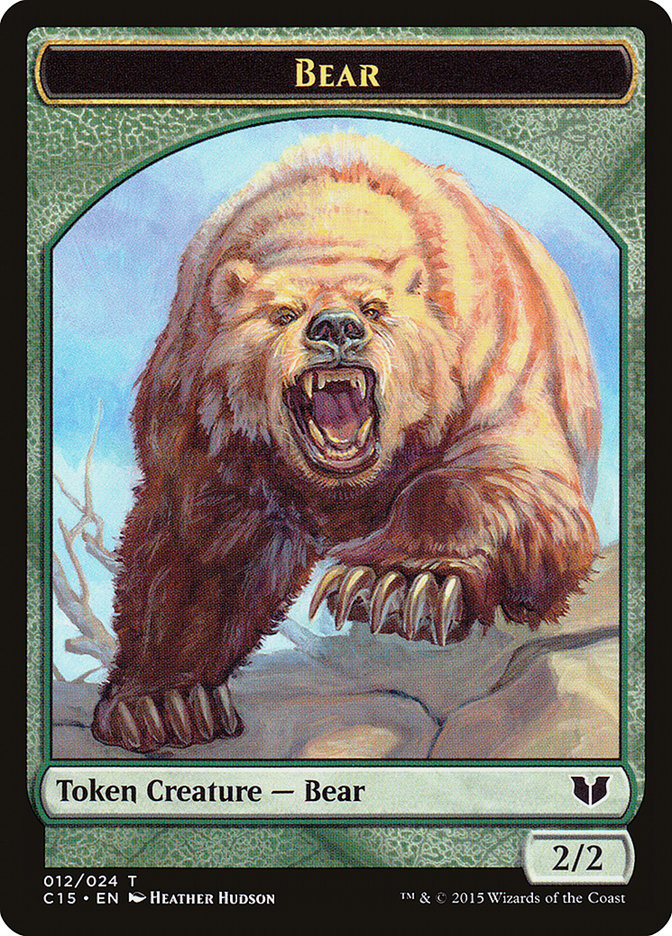 Bear // Spider Double-Sided Token [Commander 2015 Tokens] | Anubis Games and Hobby