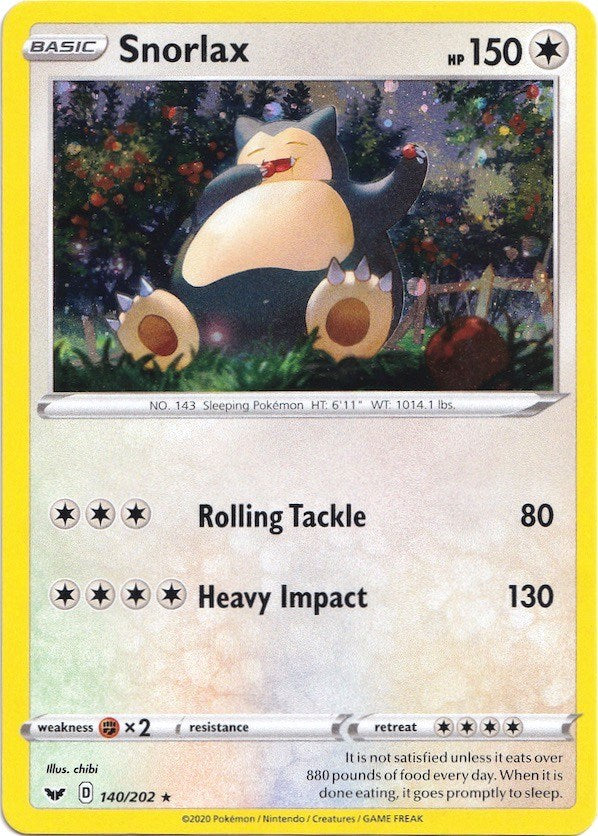 Snorlax (140/202) (Cosmos Holo) [Sword & Shield: Base Set] | Anubis Games and Hobby