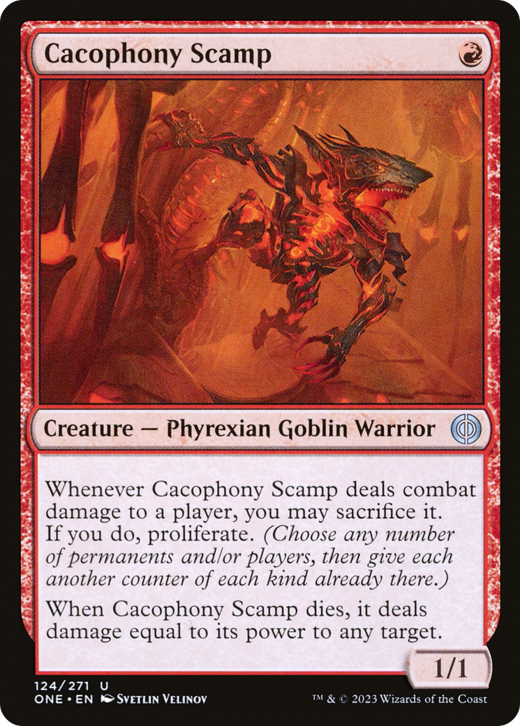 Cacophony Scamp [Phyrexia: All Will Be One] | Anubis Games and Hobby