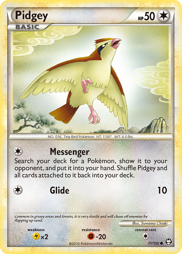 Pidgey (71/102) [HeartGold & SoulSilver: Triumphant] | Anubis Games and Hobby