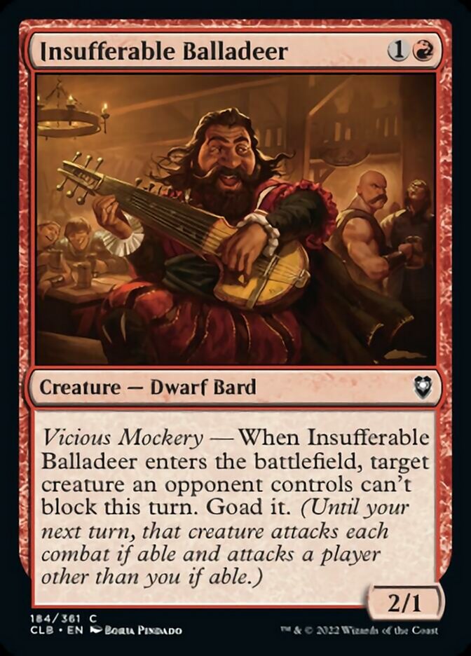 Insufferable Balladeer [Commander Legends: Battle for Baldur's Gate] | Anubis Games and Hobby