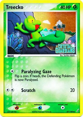 Treecko (67/100) (Stamped) [EX: Crystal Guardians] | Anubis Games and Hobby