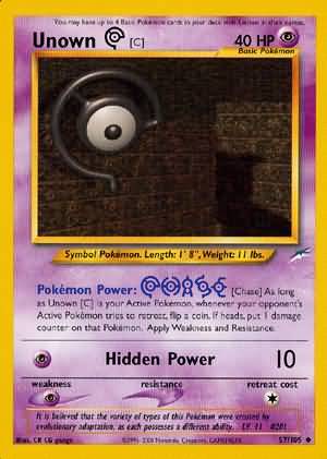 Unown [C] (57/105) [Neo Destiny Unlimited] | Anubis Games and Hobby