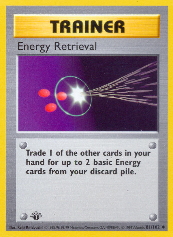 Energy Retrieval (81/102) (Shadowless) [Base Set 1st Edition] | Anubis Games and Hobby