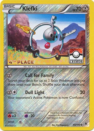 Klefki (66/119) (League Promo 4th Place) [XY: Phantom Forces] | Anubis Games and Hobby