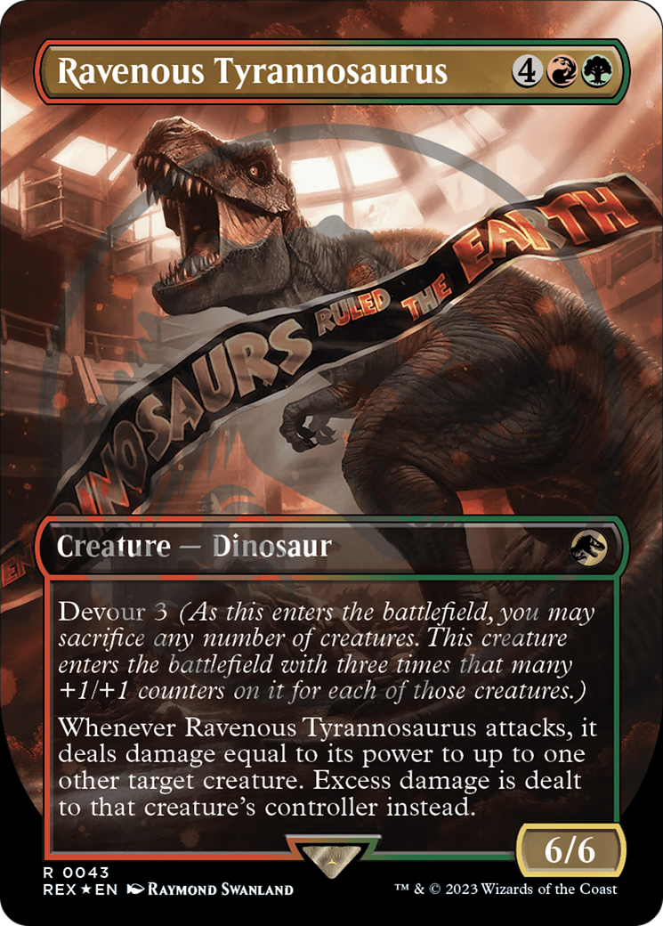 Ravenous Tyrannosaurus Emblem (Borderless) [Jurassic World Collection Tokens] | Anubis Games and Hobby