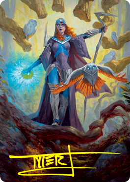 Kasmina, Enigma Sage Art Card (Gold-Stamped Signature) [Strixhaven: School of Mages Art Series] | Anubis Games and Hobby