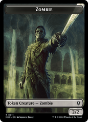 City's Blessing // Zombie Double-Sided Token [Murders at Karlov Manor Commander Tokens] | Anubis Games and Hobby