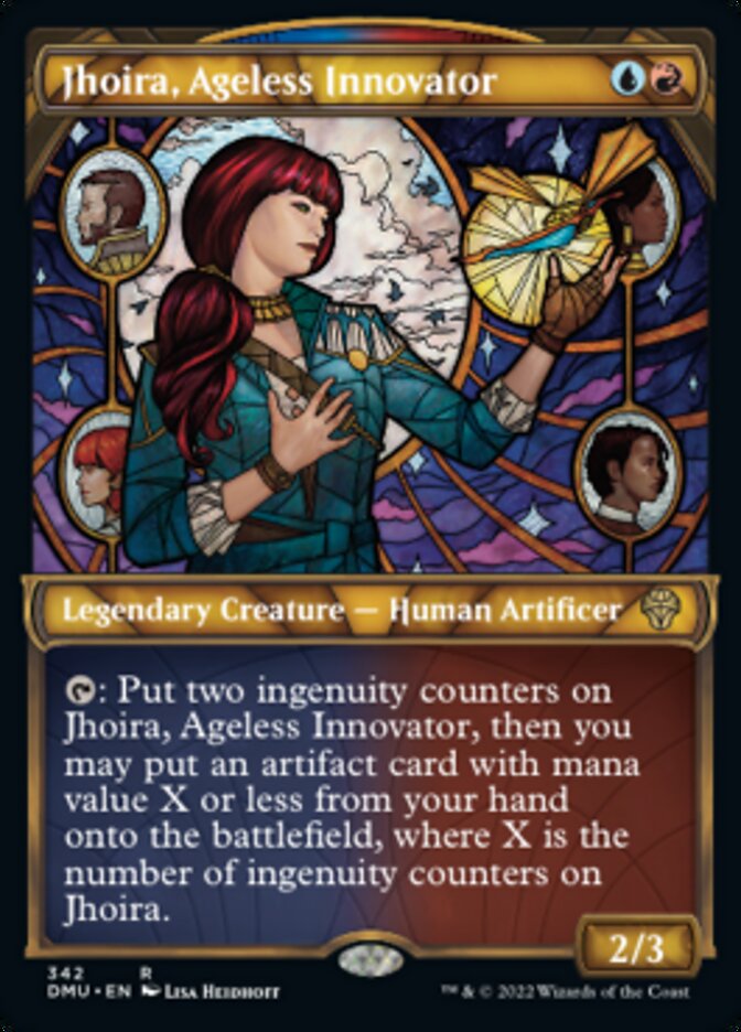 Jhoira, Ageless Innovator (Showcase Textured) [Dominaria United] | Anubis Games and Hobby