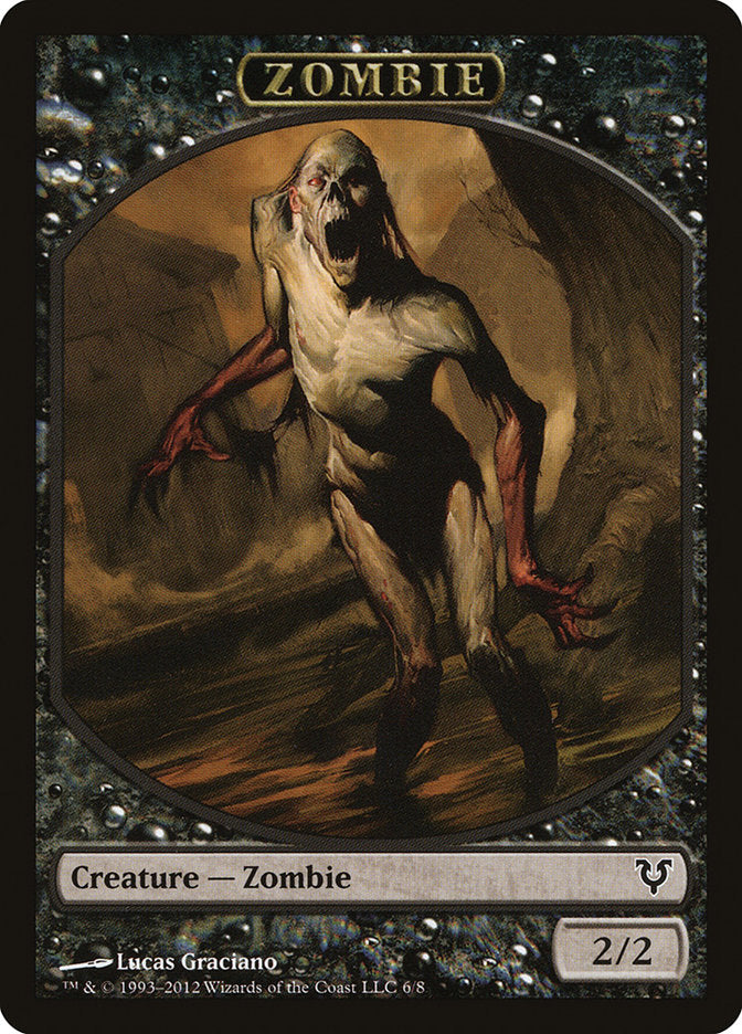 Zombie Token [Avacyn Restored Tokens] | Anubis Games and Hobby