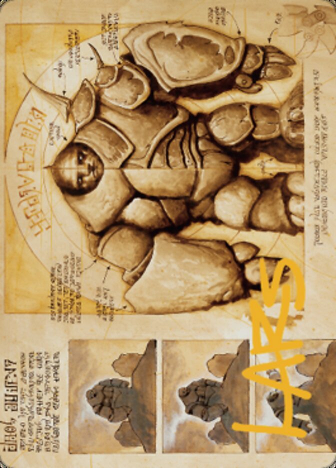 Precursor Golem Art Card (Gold-Stamped Signature) [The Brothers' War Art Series] | Anubis Games and Hobby