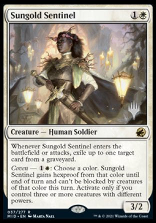 Sungold Sentinel (Promo Pack) [Innistrad: Midnight Hunt Promos] | Anubis Games and Hobby