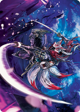 Blade-Blizzard Kitsune Art Card [Kamigawa: Neon Dynasty Art Series] | Anubis Games and Hobby