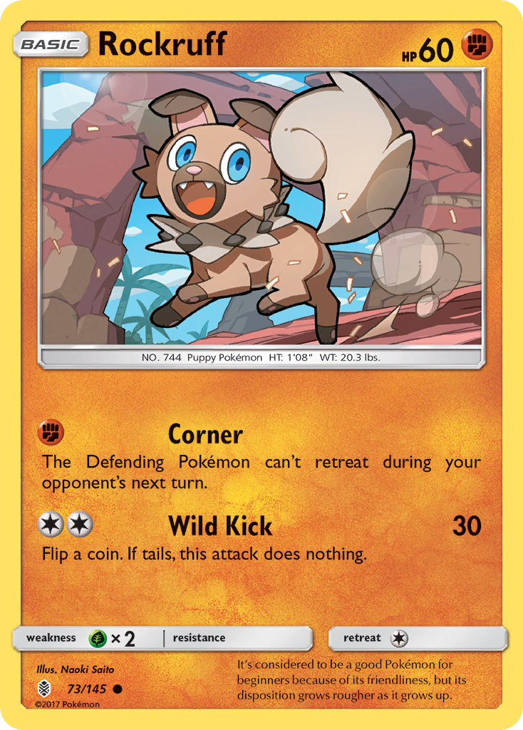 Rockruff (73/145) [Sun & Moon: Guardians Rising] | Anubis Games and Hobby