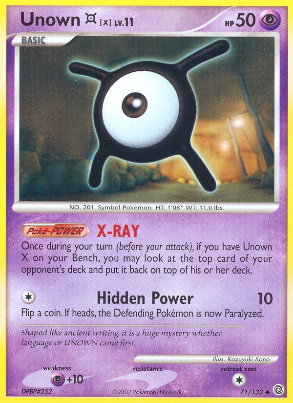 Unown X (71/132) [Diamond & Pearl: Secret Wonders] | Anubis Games and Hobby