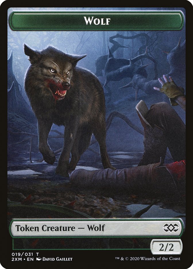 Wolf Token [Double Masters Tokens] | Anubis Games and Hobby