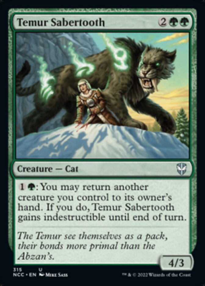 Temur Sabertooth [Streets of New Capenna Commander] | Anubis Games and Hobby