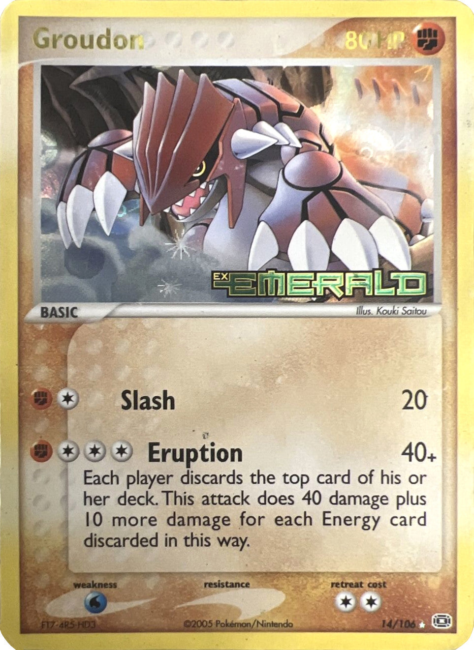 Groudon (14/106) (Stamped) [EX: Emerald] | Anubis Games and Hobby