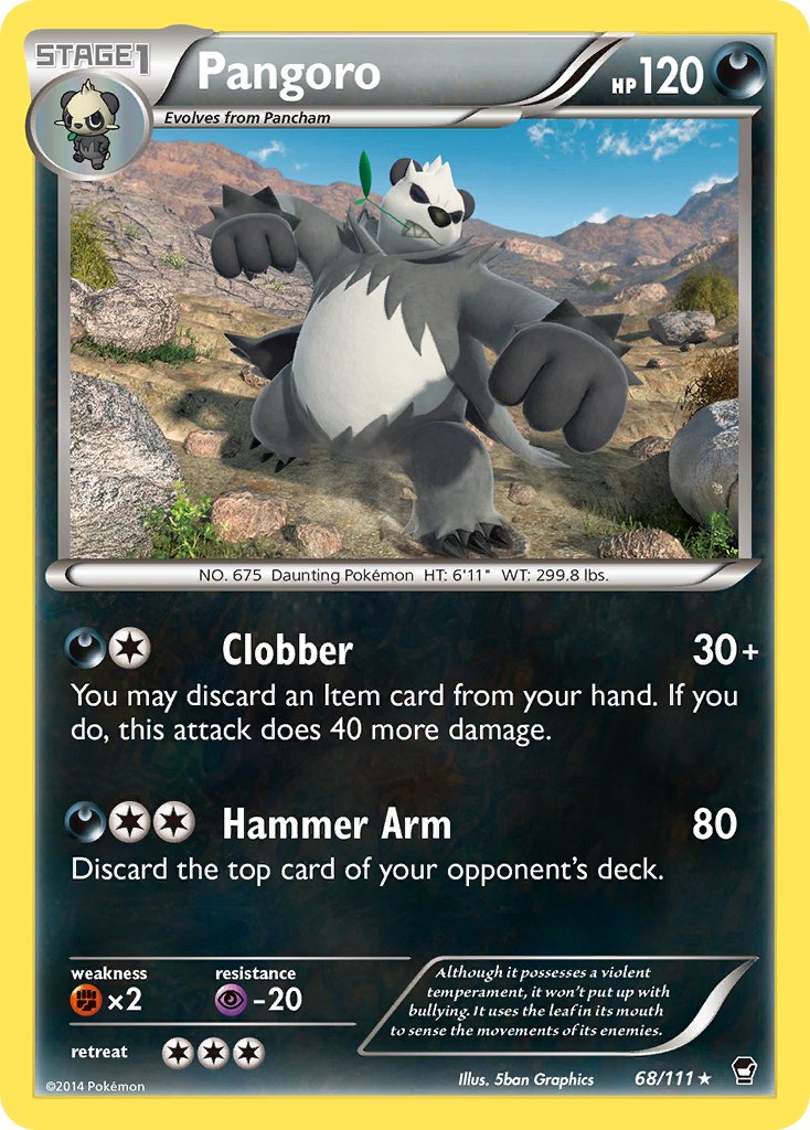 Pangoro (68/111) (Theme Deck Exclusive) [XY: Furious Fists] | Anubis Games and Hobby