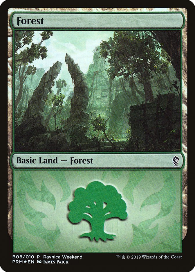 Forest (B08) [Ravnica Allegiance Guild Kit] | Anubis Games and Hobby