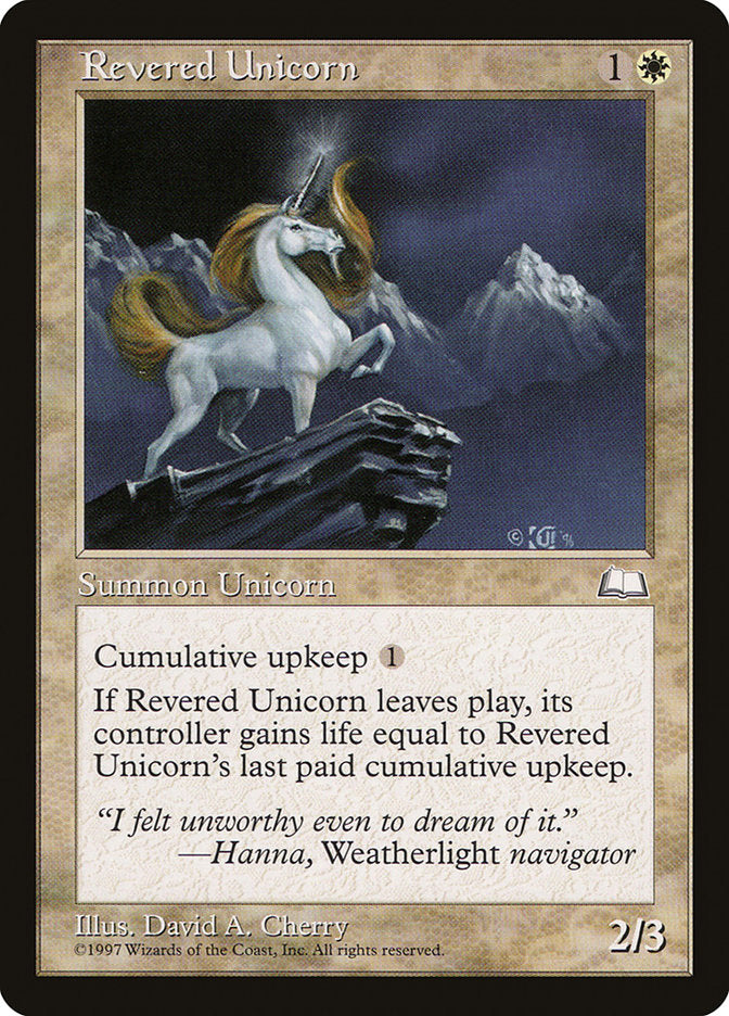 Revered Unicorn [Weatherlight] | Anubis Games and Hobby